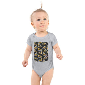 Furrow & Fields Baby Bodysuit Heather / 12 months Baby JCB 3CX Sitemaster Plus Digger Bodysuit – Charcoal Pattern Quality Farmers Merch