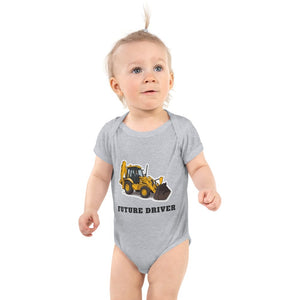 Furrow & Fields Baby Bodysuit Heather / 12 months Baby JCB 3CX Sitemaster Plus Digger Bodysuit – Future Driver Quality Farmers Merch