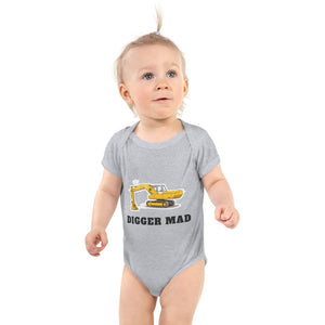 Furrow & Fields Baby Bodysuit Heather / 12 months Baby JCB 806 Digger Bodysuit – Digger Mad Quality Farmers Merch