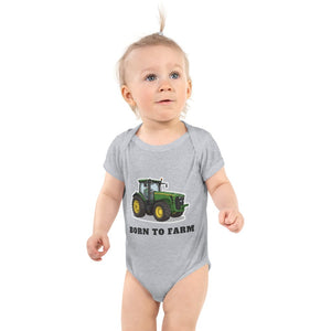 Furrow & Fields Baby Bodysuit Heather / 12 months Baby John Deere 8345R Tractor Bodysuit – Born to Farm Quality Farmers Merch