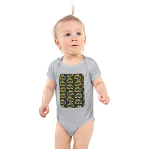 Furrow & Fields Baby Bodysuit Heather / 12 months Baby John Deere 8345R Tractor Bodysuit – Charcoal Pattern Quality Farmers Merch