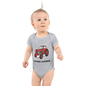 Furrow & Fields Baby Bodysuit Heather / 12 months Baby Massey Ferguson 188 Tractor Bodysuit – Future Farmer Quality Farmers Merch