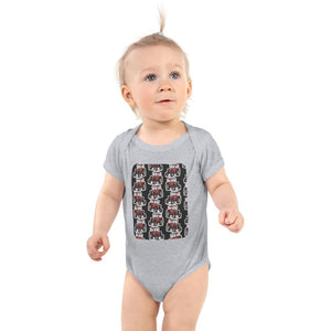 Furrow & Fields Baby Bodysuit Heather / 12 months Baby Massey Ferguson 240 Tractor Bodysuit – Charcoal Pattern Quality Farmers Merch