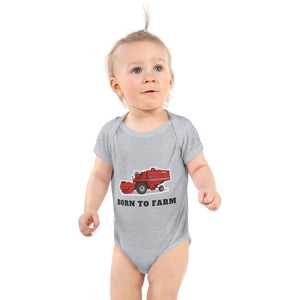 Furrow & Fields Baby Bodysuit Heather / 12 months Baby Massey Ferguson 520 Combine Bodysuit – Born to Farm Quality Farmers Merch