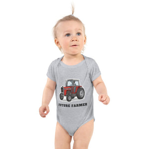 Furrow & Fields Baby Bodysuit Heather / 12 months Baby Massey Ferguson 590 Tractor Bodysuit – Future Farmer Quality Farmers Merch