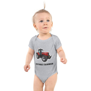 Furrow & Fields Baby Bodysuit Heather / 12 months Baby Massey Ferguson 6480 Tractor Bodysuit – Future Farmer Quality Farmers Merch