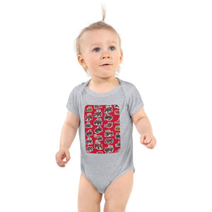 Furrow & Fields Baby Bodysuit Heather / 12 months Baby Massey Ferguson Tractors Bodysuit – Red Pattern Quality Farmers Merch