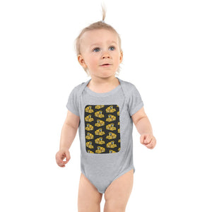 Furrow & Fields Baby Bodysuit Heather / 12 months Baby New Holland 8070 Combine Bodysuit – Charcoal Pattern Quality Farmers Merch