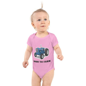 Furrow & Fields Baby Bodysuit Pink / 12 months Baby Ford 5000 Tractor Bodysuit – Born to Farm Quality Farmers Merch