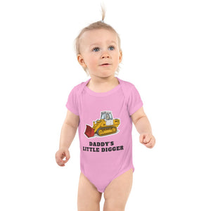 Furrow & Fields Baby Bodysuit Pink / 12 months Baby JCB 112 Digger Bodysuit – Daddy's Little Digger Quality Farmers Merch