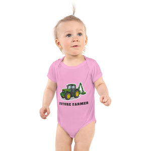 Furrow & Fields Baby Bodysuit Pink / 12 months Baby John Deere 6910 Tractor Bodysuit – Future Farmer Quality Farmers Merch
