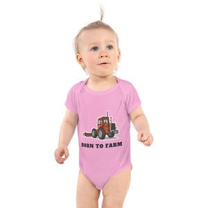 Furrow & Fields Baby Bodysuit Pink / 12 months Baby Massey Ferguson 1200 Tractor Bodysuit – Born to Farm Quality Farmers Merch