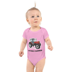 Furrow & Fields Baby Bodysuit Pink / 12 months Baby Massey Ferguson 3090 Tractor Bodysuit – Future Farmer Quality Farmers Merch