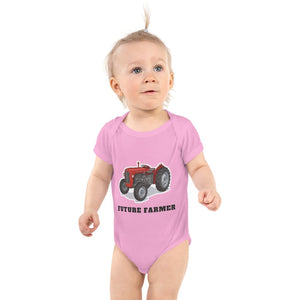 Furrow & Fields Baby Bodysuit Pink / 12 months Baby Massey Ferguson 35X Tractor Bodysuit – Future Farmer Quality Farmers Merch
