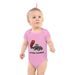 Furrow & Fields Baby Bodysuit Pink / 12 months Baby Massey Ferguson 6180 Tractor Bodysuit – Future Farmer Quality Farmers Merch