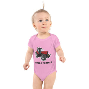 Furrow & Fields Baby Bodysuit Pink / 12 months Baby Massey Ferguson 6480 Tractor Bodysuit – Future Farmer Quality Farmers Merch