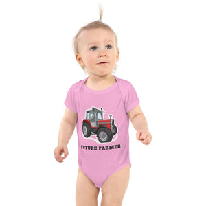 Furrow & Fields Baby Bodysuit Pink / 12 months Baby Massey Ferguson 690 Tractor Bodysuit – Future Farmer Quality Farmers Merch