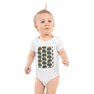 Furrow & Fields Baby Bodysuit White / 12 months Baby Fendt 313 Vario Tractor Bodysuit – Cream Pattern Quality Farmers Merch