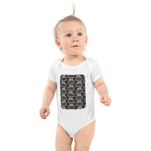 Furrow & Fields Baby Bodysuit White / 12 months Baby Fendt 828 Vario Tractor Bodysuit – Charcoal Pattern Quality Farmers Merch