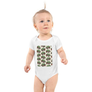 Furrow & Fields Baby Bodysuit White / 12 months Baby Fendt Dieselross Tractor Bodysuit – Cream Pattern Quality Farmers Merch