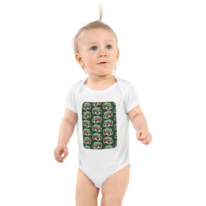 Furrow & Fields Baby Bodysuit White / 12 months Baby Fendt Dieselross Tractor Bodysuit – Green Pattern Quality Farmers Merch
