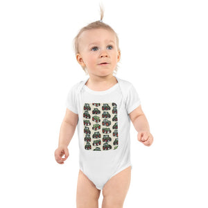 Furrow & Fields Baby Bodysuit White / 12 months Baby Fendt Tractors Bodysuit – Cream Pattern Quality Farmers Merch