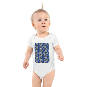 Furrow & Fields Baby Bodysuit White / 12 months Baby Ford TW-15 Tractor Bodysuit – Blue Pattern Quality Farmers Merch