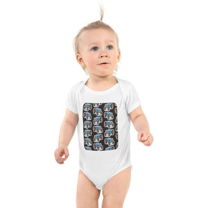 Furrow & Fields Baby Bodysuit White / 12 months Baby Fordson Major Tractor Bodysuit – Charcoal Pattern Quality Farmers Merch