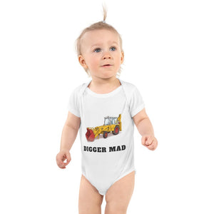 Furrow & Fields Baby Bodysuit White / 12 months Baby JCB 3C II Digger Bodysuit – Digger Mad Quality Farmers Merch
