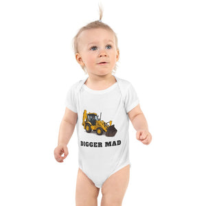 Furrow & Fields Baby Bodysuit White / 12 months Baby JCB 3CX Sitemaster Plus Digger Bodysuit – Digger Mad Quality Farmers Merch