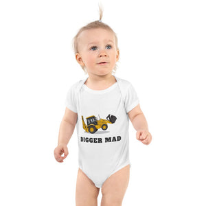 Furrow & Fields Baby Bodysuit White / 12 months Baby JCB 3CX Sitemaster SRS Digger Bodysuit – Digger Mad Quality Farmers Merch