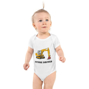 Furrow & Fields Baby Bodysuit White / 12 months Baby JCB 804 Digger Bodysuit – Future Driver Quality Farmers Merch