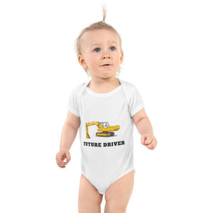Furrow & Fields Baby Bodysuit White / 12 months Baby JCB 806 Digger Bodysuit – Future Driver Quality Farmers Merch