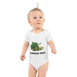 Furrow & Fields Baby Bodysuit White / 12 months Baby John Deere 530 Combine Bodysuit – Combine Mad Quality Farmers Merch