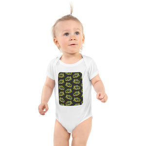 Furrow & Fields Baby Bodysuit White / 12 months Baby John Deere 6910 Tractor Bodysuit – Charcoal Pattern Quality Farmers Merch
