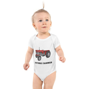 Furrow & Fields Baby Bodysuit White / 12 months Baby Massey Ferguson 165 Tractor Bodysuit – Future Farmer Quality Farmers Merch