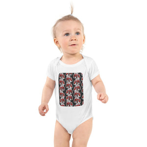 Furrow & Fields Baby Bodysuit White / 12 months Baby Massey Ferguson 188 Tractor Bodysuit – Charcoal Pattern Quality Farmers Merch