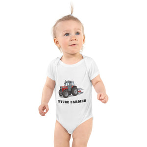 Furrow & Fields Baby Bodysuit White / 12 months Baby Massey Ferguson 375 Tractor Bodysuit – Future Farmer Quality Farmers Merch