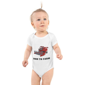 Furrow & Fields Baby Bodysuit White / 12 months Baby Massey Ferguson 760 Combine Bodysuit – Born to Farm Quality Farmers Merch