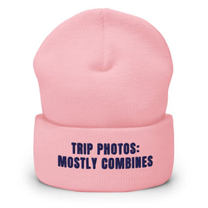 Furrow & Fields Baby Pink Trip Photos: Mostly Combines | Cuffed Beanie Quality Farmers Merch