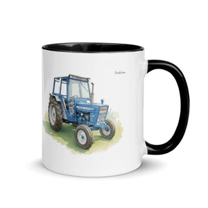 Furrow & Fields Black / 11 oz Ford 4600 Watercolor | Mug with Color Inside Quality Farmers Merch