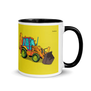 Furrow & Fields Black / 11 oz JCB 3CX Sitemaster Plus Pop Art | Mug with Color Inside Quality Farmers Merch