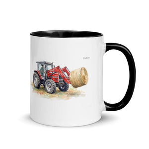 Furrow & Fields Black / 11 oz Massey Ferguson 3070 Autotronic Watercolor | Mug with Color Inside Quality Farmers Merch