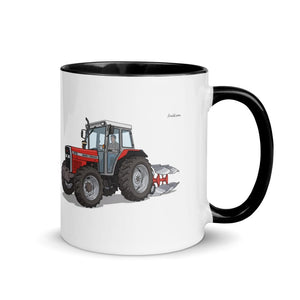 Furrow & Fields Black / 11 oz Massey Ferguson 375 | Mug with Color Inside Quality Farmers Merch