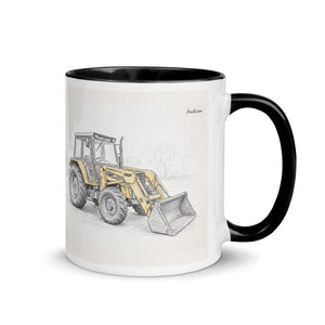 Furrow & Fields Black / 11 oz Massey Ferguson 50E Pencil Sketch | Mug with Color Inside Quality Farmers Merch