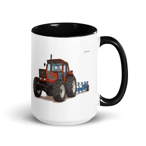 Furrow & Fields Black Fiat 1880 Illustration | 15 oz Mug with Color Inside Quality Farmers Merch