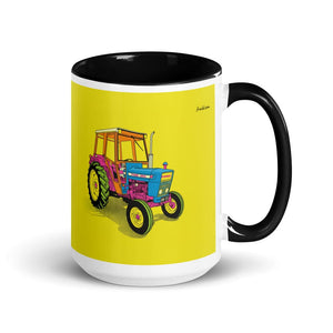 Furrow & Fields Black Ford 4600 Pop Art | 15 oz Mug with Color Inside Quality Farmers Merch