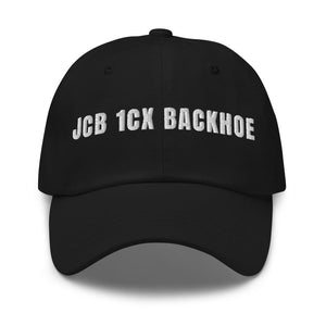 Furrow & Fields Black JCB 1CX Backhoe | Classic Dad Hat Quality Farmers Merch