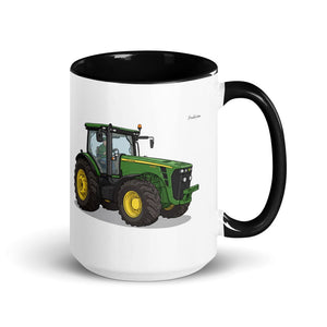 Furrow & Fields Black John Deere 8345R | 15 oz Mug with Color Inside Quality Farmers Merch