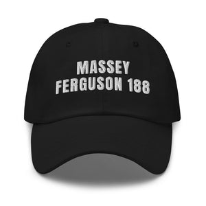 Furrow & Fields Black Massey Ferguson 188 | Classic Dad Hat Quality Farmers Merch